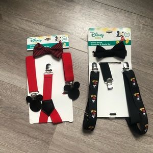 Mickey Mouse suspenders and bow ties